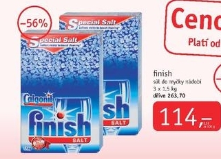 Finish, sůl do myčky nádobí