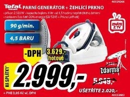 parní generátor TEFAL s žehlicím prknem