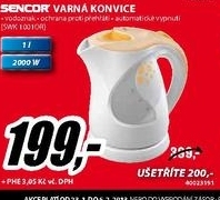 varná konvice SENCOR 2000W