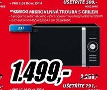mikrovlnná trouba s grilem 23litrů