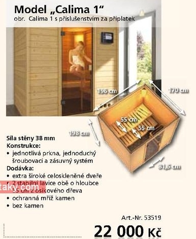 dřevění sauna Calima 1