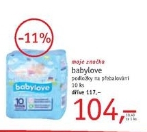Babylove, podložky na přebalování