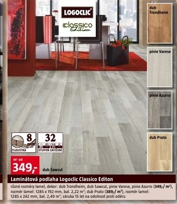 laminátová plovoucí podlaha Logoclic Classico Editon