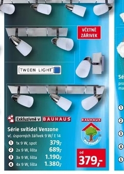 série svítidel Venzone vč. úsporných žárovek