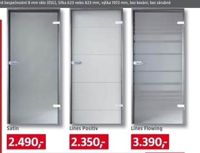 celoskleněné iteriérové dveře Satin DIAMOND DOORS