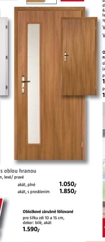 fóliované dveře, dekor akát 