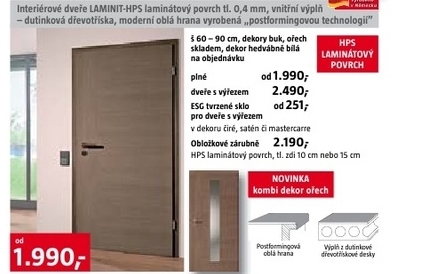 LAMINIT-HPS  iteriérové dveře plné/prosklené