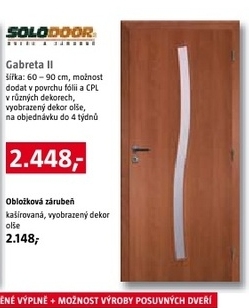 Gabreta II, iteriérové dveře dekor olše