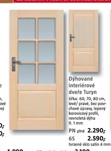 Turyn dýhované iterierové dveře, borovice