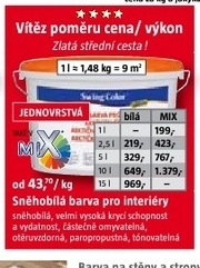 sněhobílá barva pro interiéry