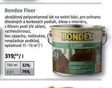 akrylátový polyuretanový lak Bondex Floor