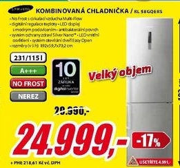 kombinovaná chladnička SAMSUNG 
