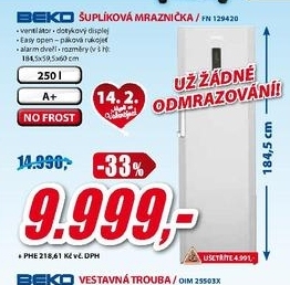 šuplíková elektrická mraznička BEKO