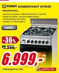 kombinovaný sporák INDESIT nerez