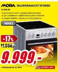 MORA CS 936 MI elektrický sporák 
