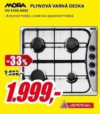 plynová varná deska MORA VD 4203