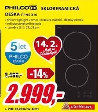 sklokeramická varná deska PHILCO PHS 316