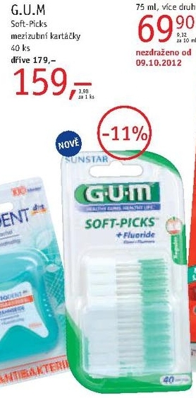 G.U.M Soft Picks, mezizubní kartáčky 40ks