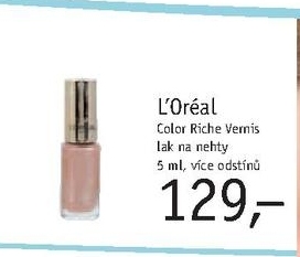 L´Oréal Color Riche Vemis, lak na nehty