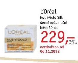 L´Oréal Nutri Gold Silk, denní/oční krém