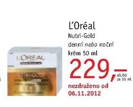 L´Oréal Nutri Gold, denní/noční krém