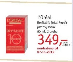 L´Oréal Revitalift Total Repair, pleťový krém