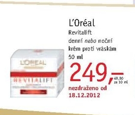 L´Oréal Revitalift, denní/noční krém proti vráskám