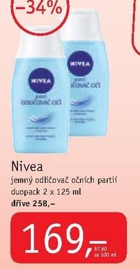 Nivea, jemný odličovač očních partií duopack