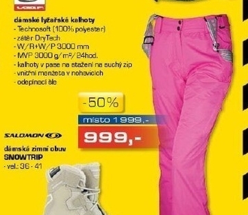 dámské lyžařské kalhoty