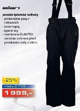 pánské lyžařské kalhoty ELAN