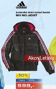 juniorská zimní bunda ADIDAS MIX PAD JACKET