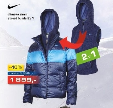dámská zimní street bunda NIKE 2v1