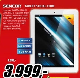 dotykový tablet SENCOR S DUAL CORE