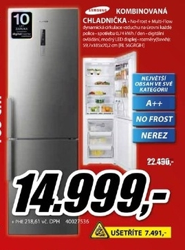 kombinovaná chladnička SAMSUNG