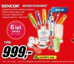 ponorný mixér SENCOR 800W