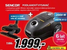 vysavač prachu SENCOR 2000W
