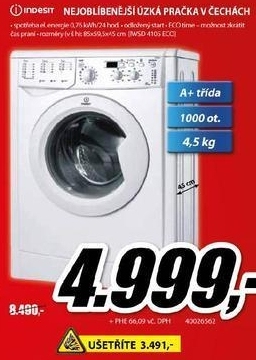 úzká automatická pračka INDESIT 