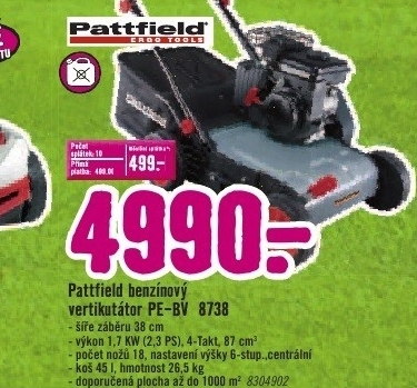 PATTIEFELD PE-BV 8738 vertikutátor