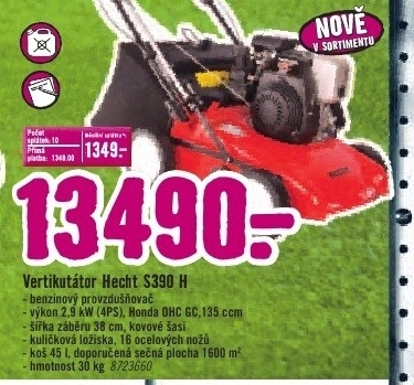 benzínový vertikutátor HECHT S390 H
