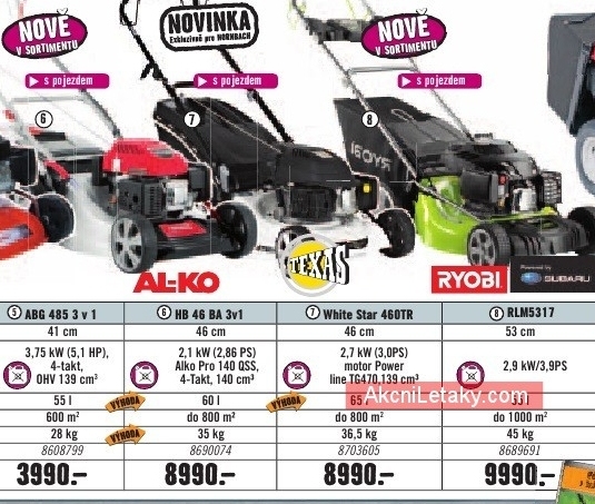 benzínová trávní sekačka ABG 485 