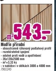 modřín oboustranně rýhovaný