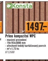masivní kompozitní prkno WPC