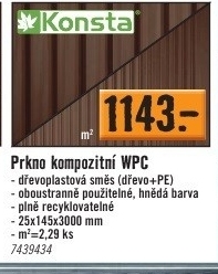 oboustranné kompozitní prkno WPC