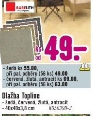 venkovní dlažba Topline šedá, červená, žlutá, antracir