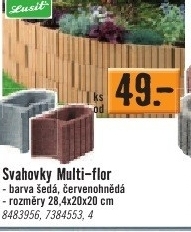 svahovky Multi-flor šedá, červeno-hnědá