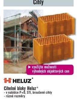cihelné bloky HELUZ a broušené cihly