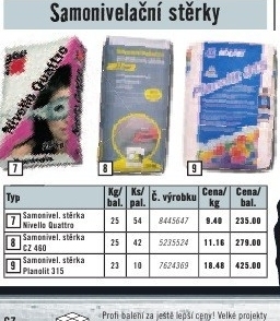 samonivelační stěrka 