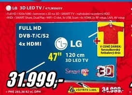 televozor LG FULL HD 3D se satelitním tunerem