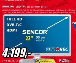 televizor FULL HD SENCOR LED 55 cm
