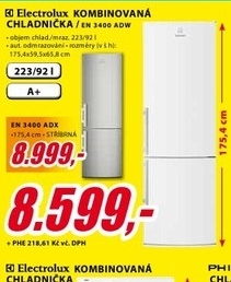 kombinovaná chladnička ELECTROLUX 